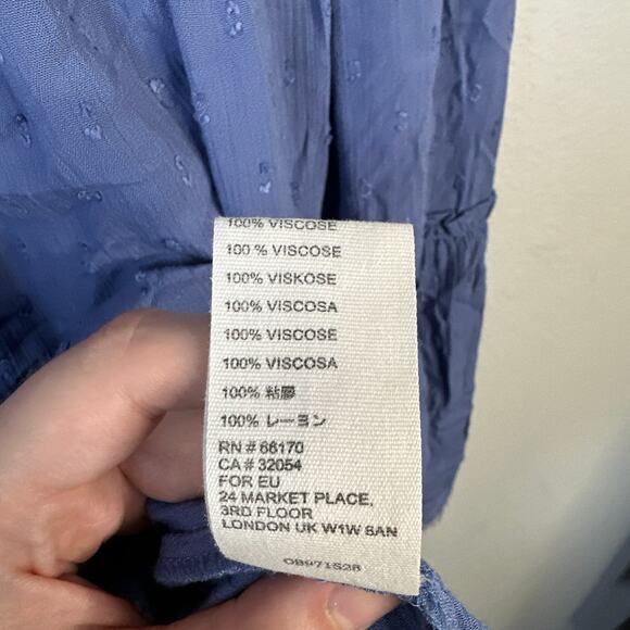 FREE PEOPLE Across the Sea Mini Dress Lilac Purple Periwinkle Size Large NWT New - Picture 9 of 10